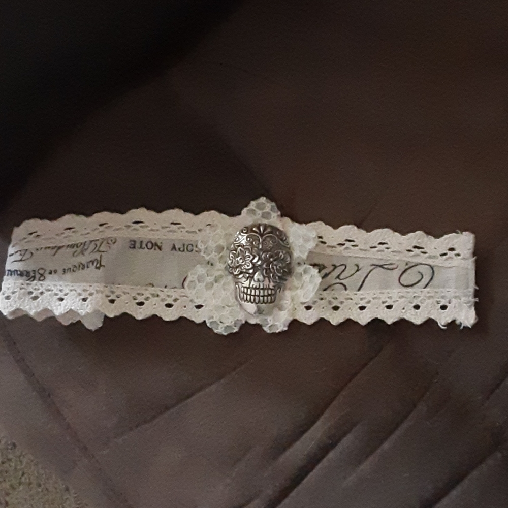Handmade skull headband